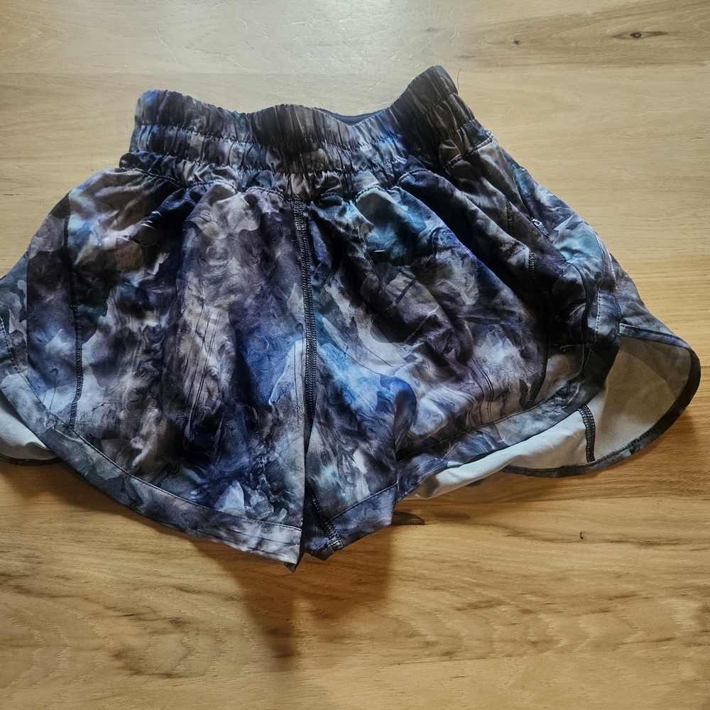 lululemon athletica Blue Tie-Dye Athletic Shorts